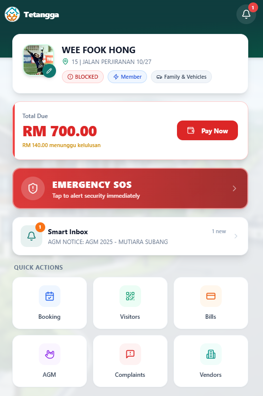 Mobile Dashboard Mockup
